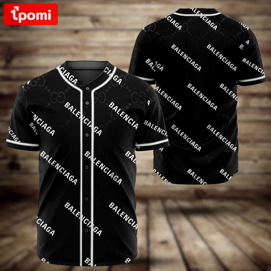 Gucci balenciaga baseball jersey shirt luxury clothing clothes sport for men women hot 2023 Baseball Jersey Shirt