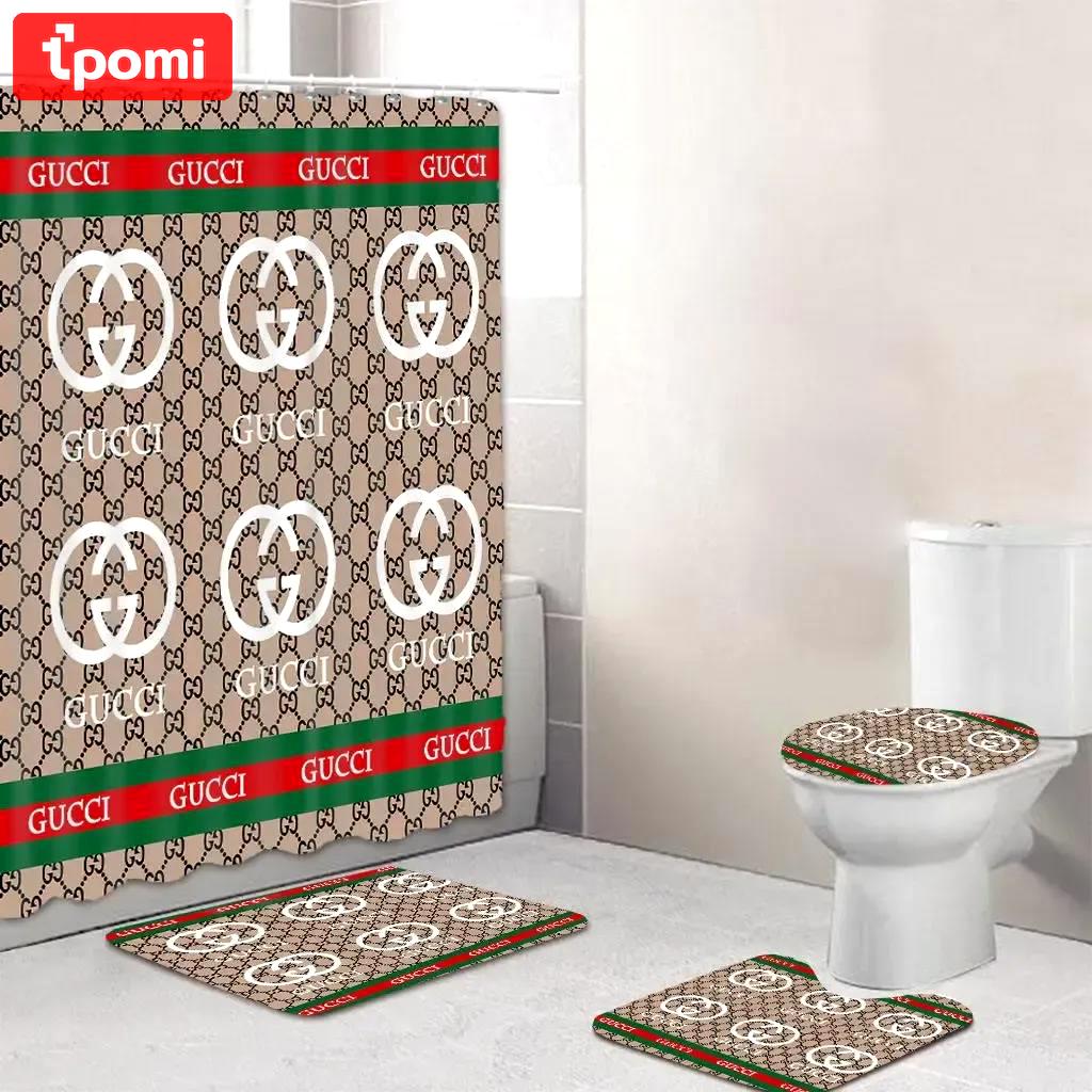Gucci bath mat bathroom sets hypebeast home decor luxury fashion brand Bathroom Set