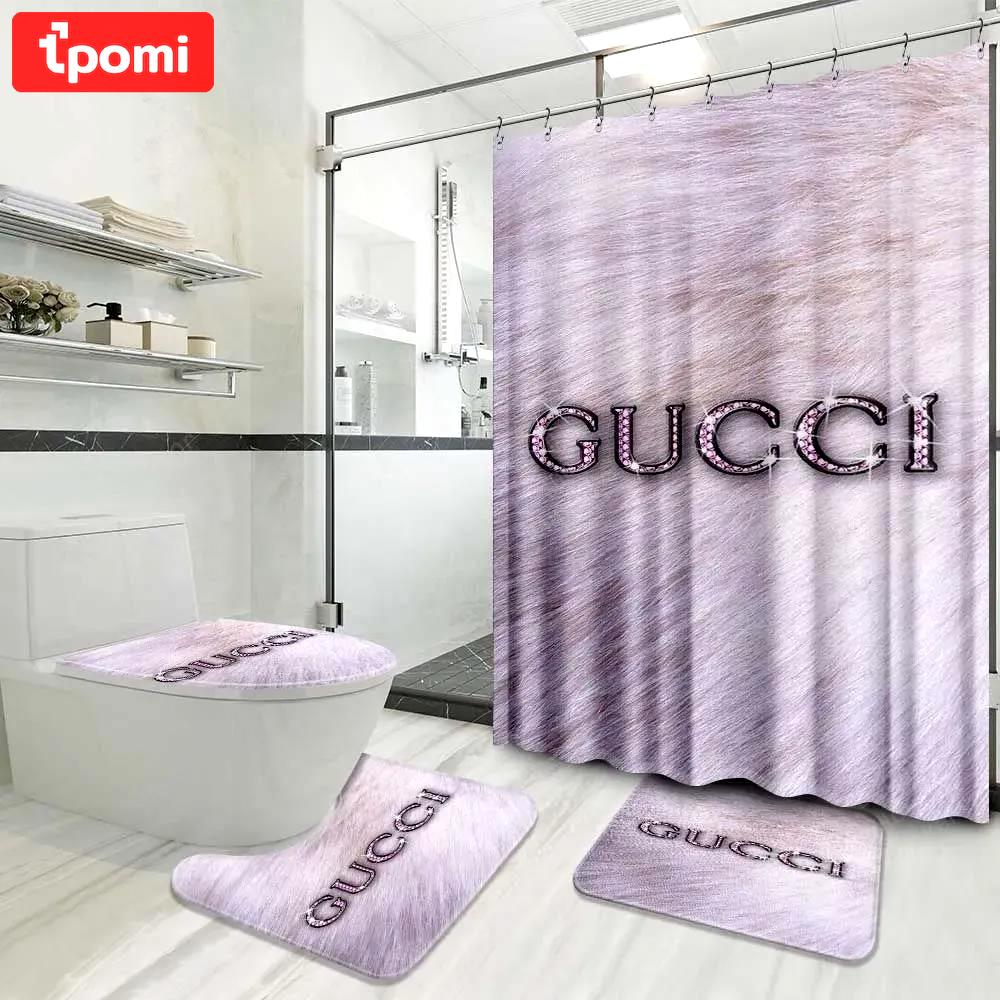 Gucci bathroom set hypebeast home decor luxury fashion brand bath mat Bathroom Set