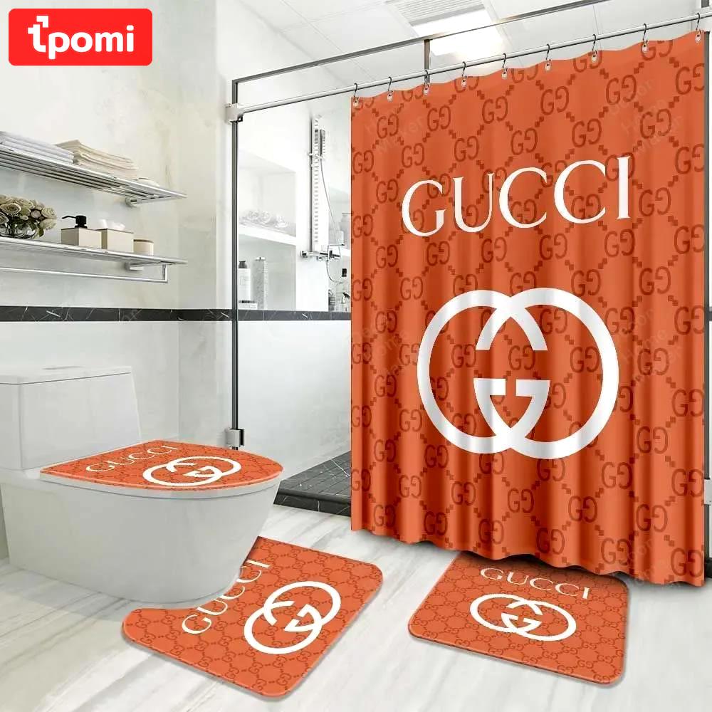 Gucci bathroom set hypebeast luxury fashion brand home decor bath mat Bathroom Set