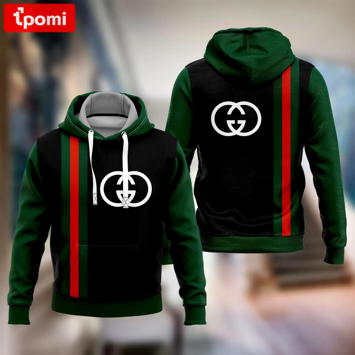 Gucci black luxury unisex hoodie luxury brand outfit for men women Hoodie 3D
