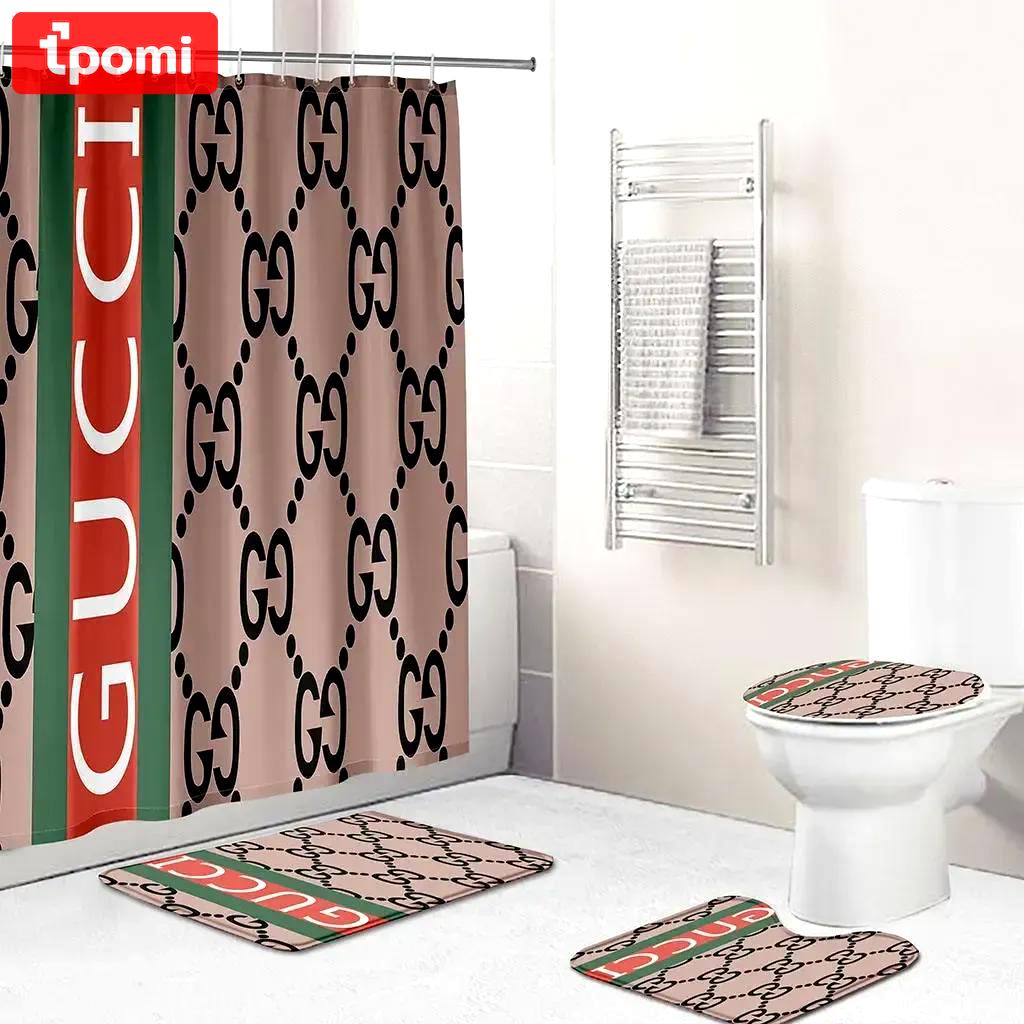 Gucci brown luxury brand fashion limited premium bathroom set home decor Bathroom Set