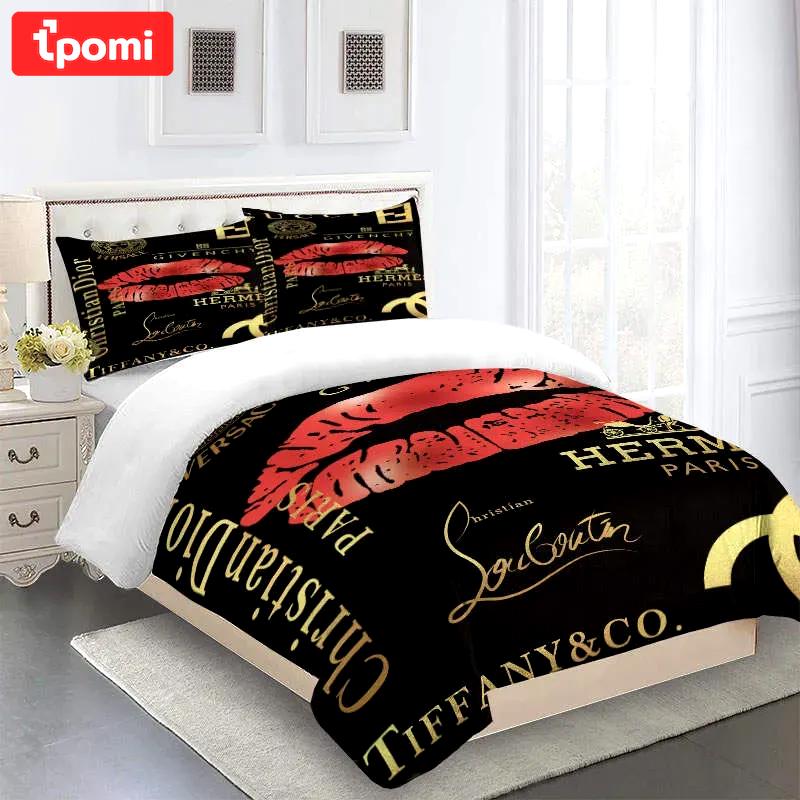 Gucci fashion logo limited luxury brand bedding sets, bedroom decor , thanksgiving decorations for home 27 best luxury bed sets gift thankgivings and christmas Bedding Sets