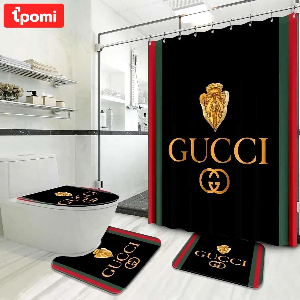 Gucci golden logo fashion limited luxury brand bathroom set home decor Bathroom Set