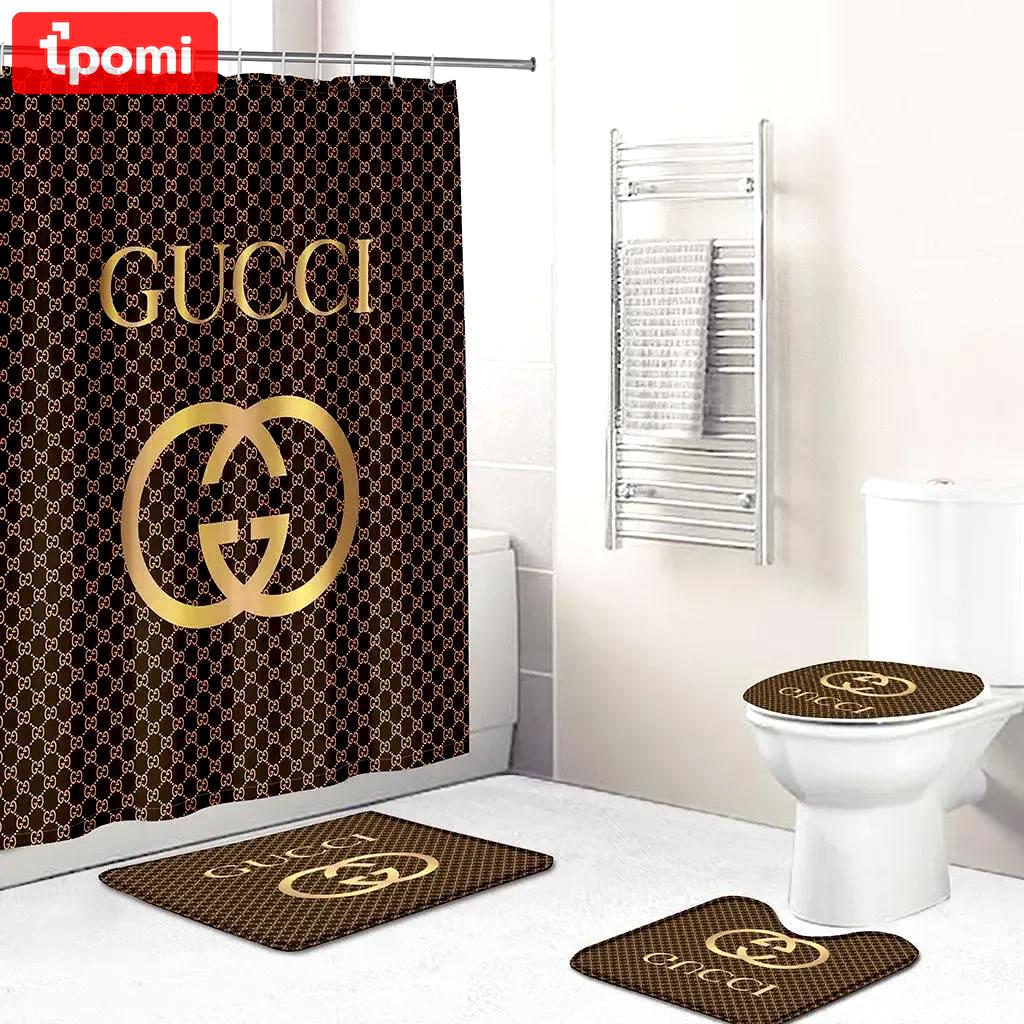 Gucci home decor bathroom sets hypebeast luxury fashion brand bath mat Bathroom Set