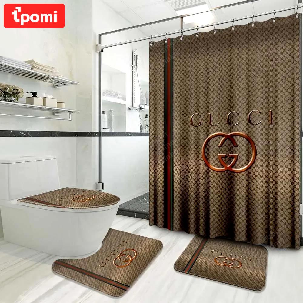 Gucci hypebeast bathroom sets luxury fashion brand bath mat home decor Bathroom Set