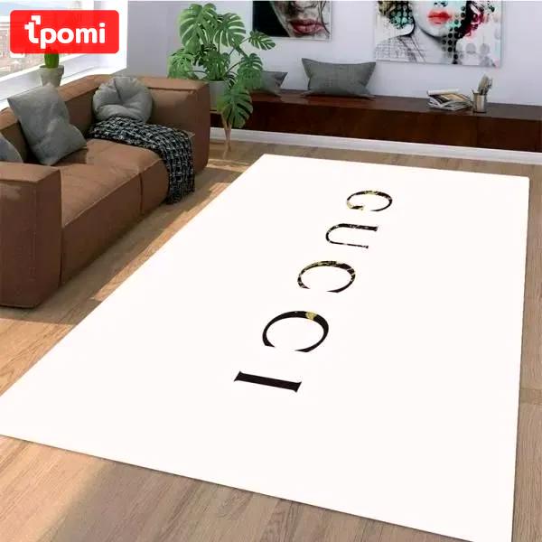Gucci limited edition logo type 1063. Upgrade Your Living Room with Luxury Home Decor: Area Carpets, Floor Decor, Door Mats, and Hot Gift Items with style a High-End Fashion Brand Rectangle Rug