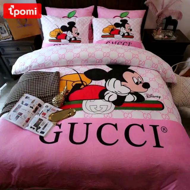 Gucci mickey mouse disney luxury brand      -   - Bedding Sets covers home decor sheets bedclothes bedspread blankets bed linen bedroom idea duvet