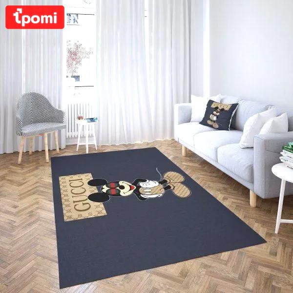 Gucci minnie mouse disney logo type 317. Upgrade Your Living Room with Luxury Home Decor: Area Carpets, Floor Decor, Door Mats, and Hot Gift Items with style a High-End Fashion Brand Rectangle Rug