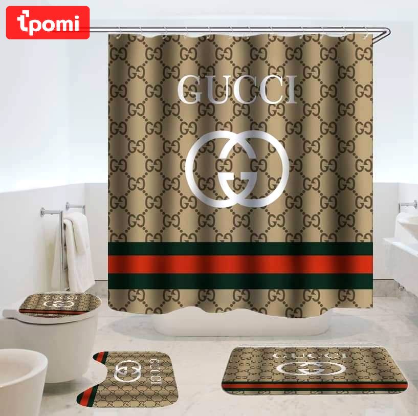 Gucci retro vintage luxury fashion brand bathroom sets hypebeast home decor bath mat Bathroom Set