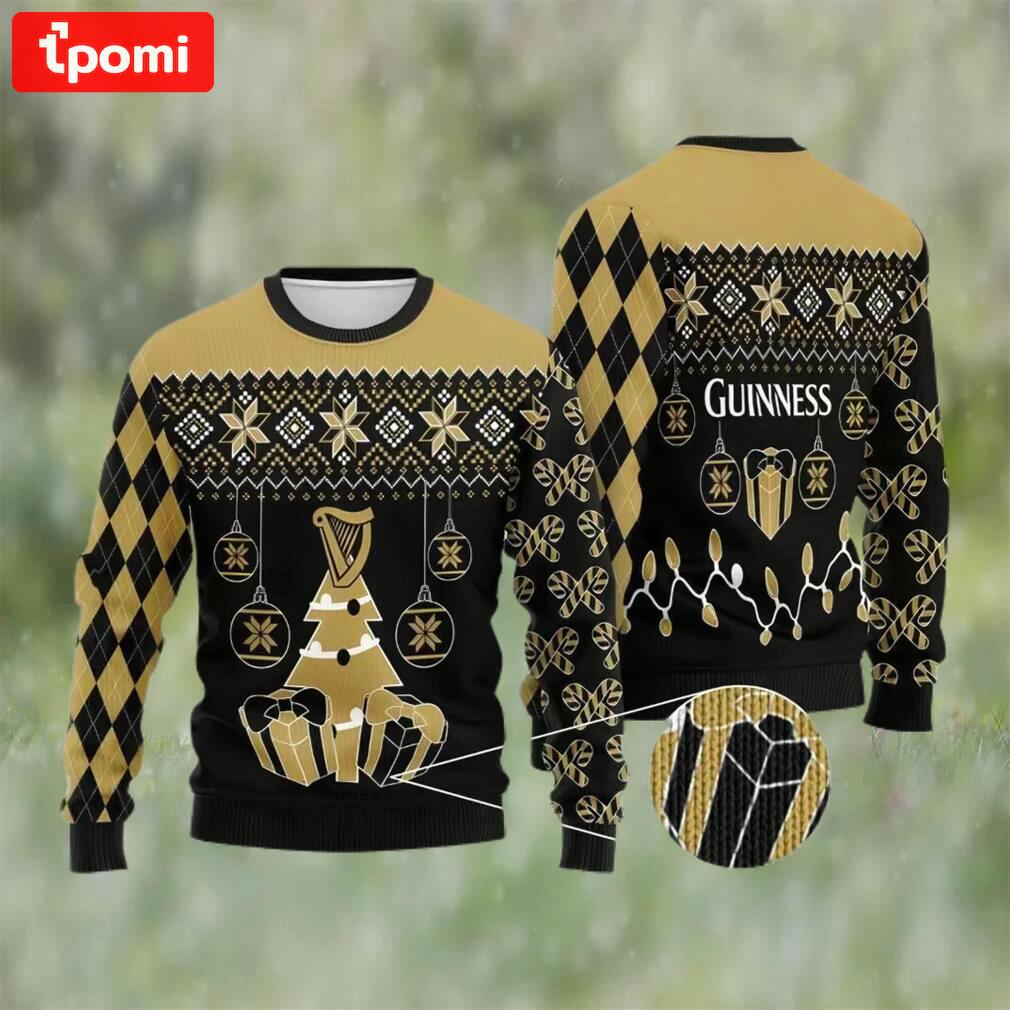 Guinness beer ugly christmas sweater, faux wool sweater, gifts for beer lovers, international beer day, best christmas gifts for 2022 ? prinvity Christmas Ugly Sweater
