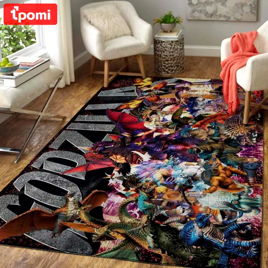 Guitar mysticalmusic art for fans area rug living room rug home decor living room carpet floor decor Rectangle Rug