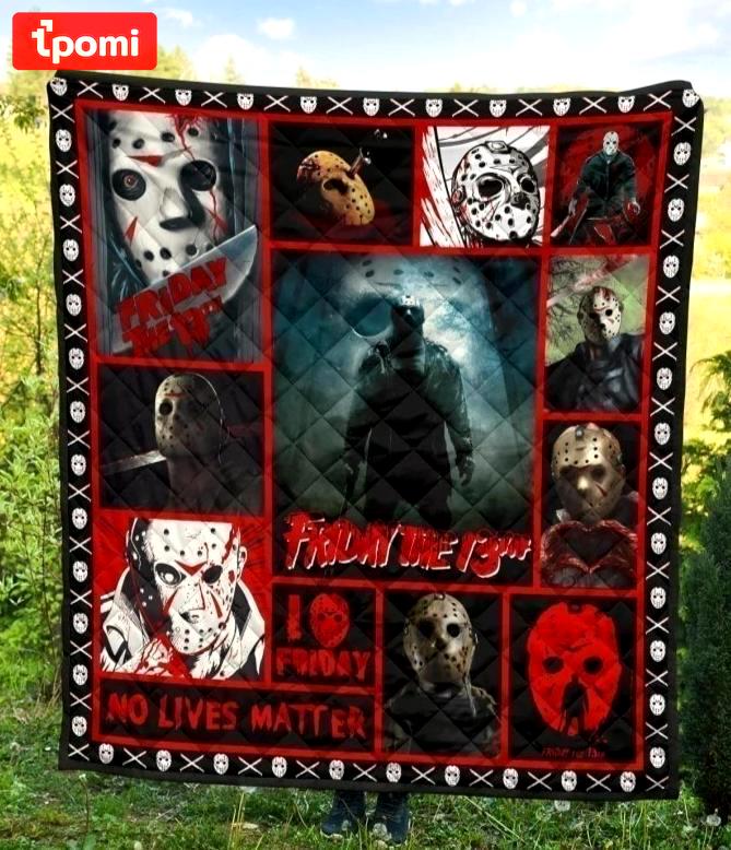 Halloween decorations jason voorhees friday 13th halloween quilt blanket for fan Quilt Blanket