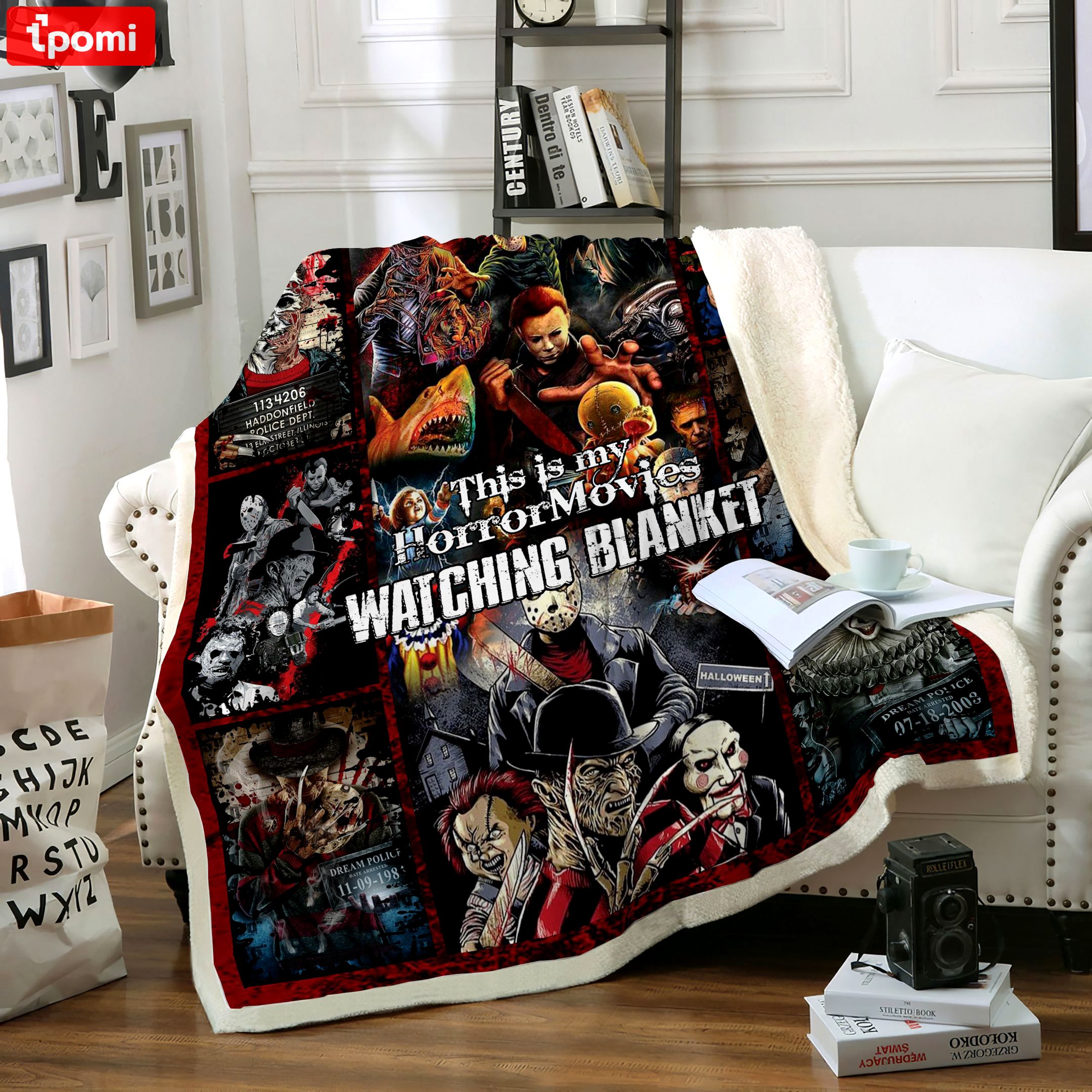 Halloween decorations this is my horror watching halloween fleece blanket quilt fan made all season 3d Quilt Blanket