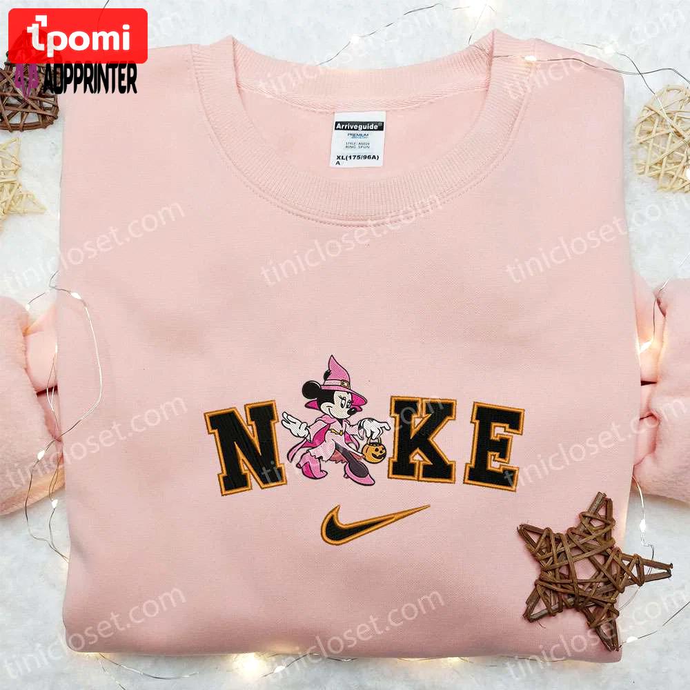 Halloween vampire costume: nike x minnie mouse embroidered shirt sweatshirt & hoodie Embroidered Shirt