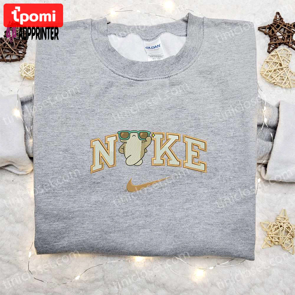 Hammerhead shark step x nike embroidered shirt: unique nike inspired gift for family Embroidered Shirt