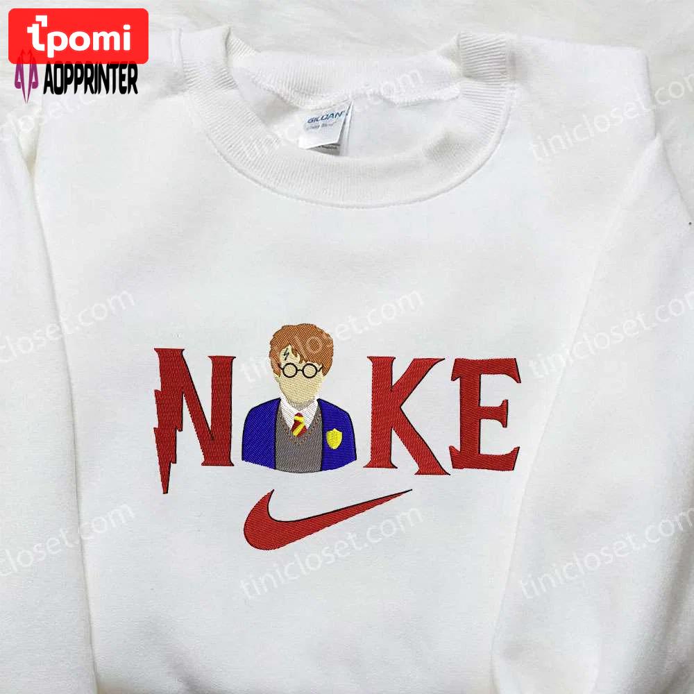 Harry potter x nike embroidered shirt: movie-inspired nike shirt for fans Embroidered Shirt