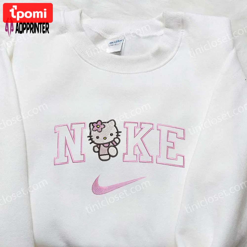 Hello kitty x nike embroidered shirt & sweatshirt: best gifts for daughter Embroidered Shirt