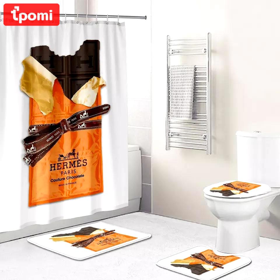 Hermes home decor bath mat bathroom sets luxury fashion brand hypebeast Bathroom Set