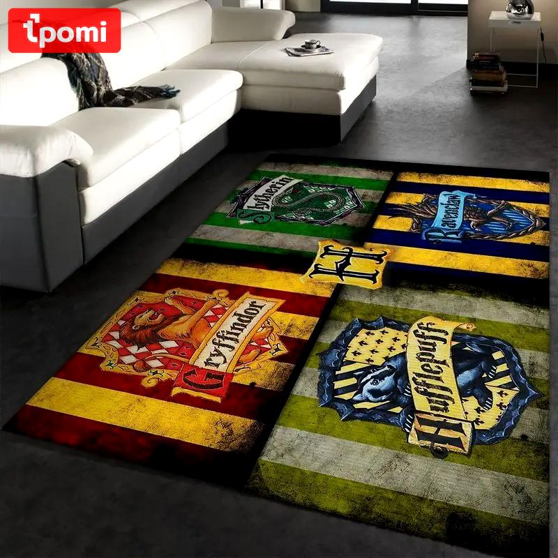 Hogwarts harry potter 3 area rug living room and bed room rug rug regtangle carpet floor decor home decor Rectangle Rug