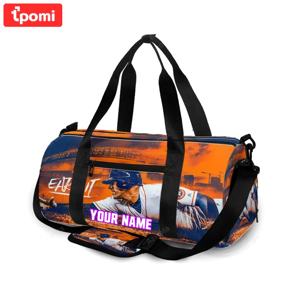 Houston astros earn it personalized name travel bag gym bag 1379 Travel Bag