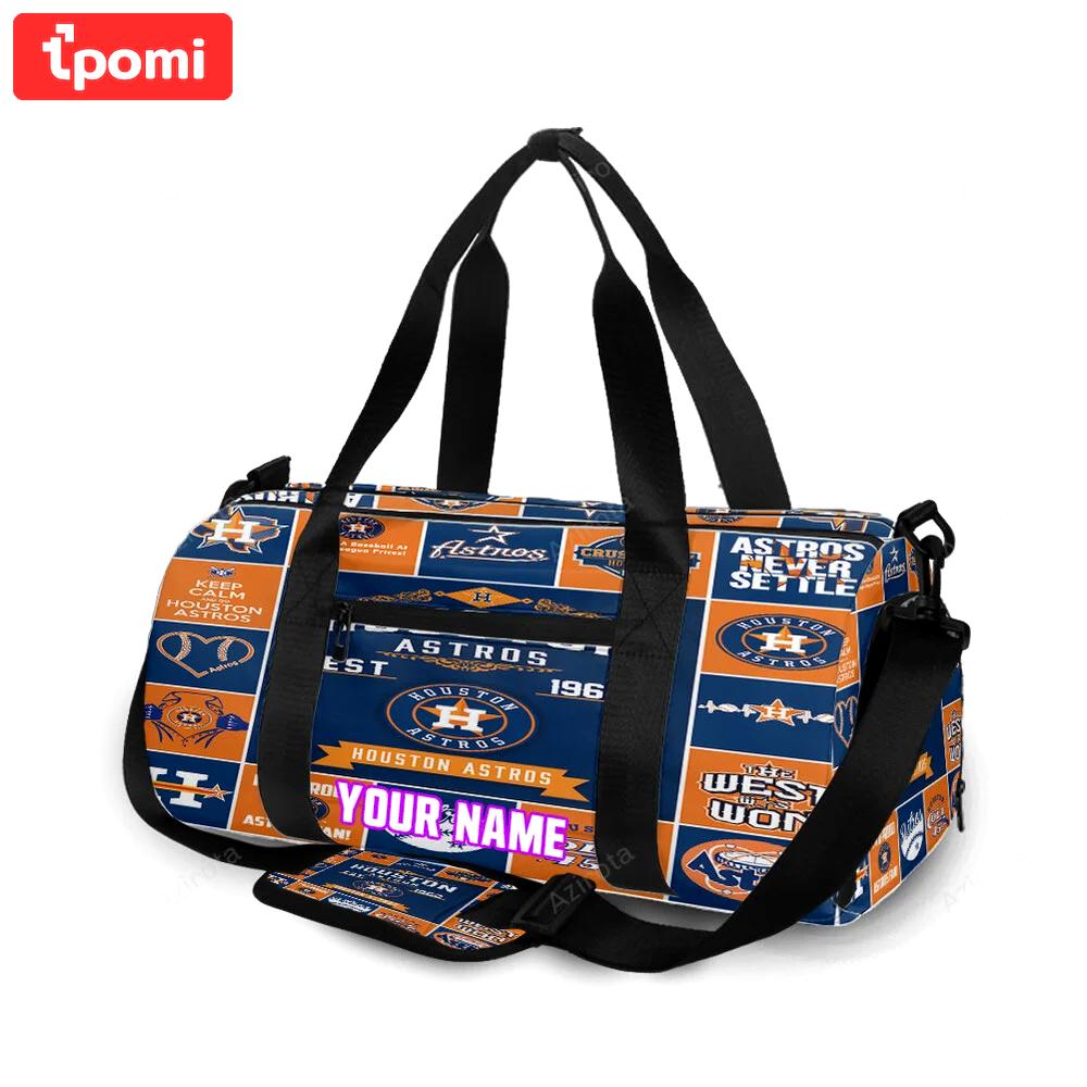 Houston astros emblem v10 personalized name travel bag gym bag 2135 Travel Bag