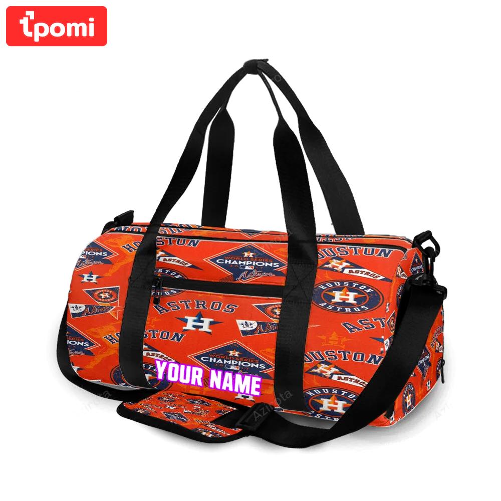 Houston astros emblem v9 personalized name travel bag gym bag 615 Travel Bag