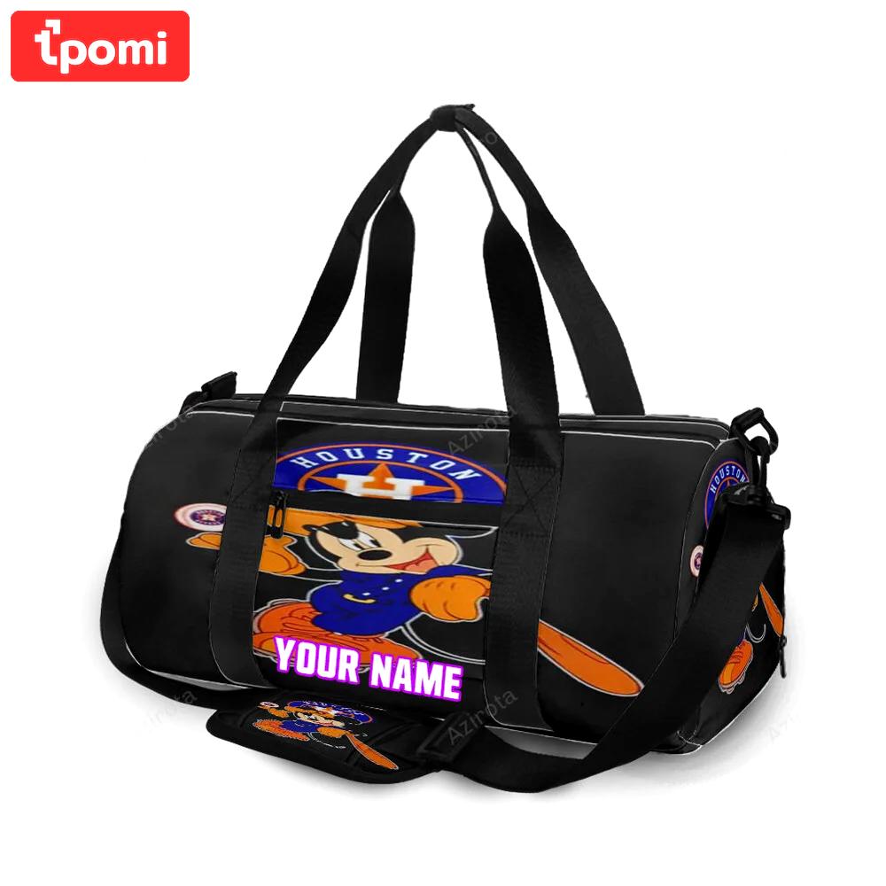 Houston astros mickey player personalized name travel bag gym bag 437 Travel Bag