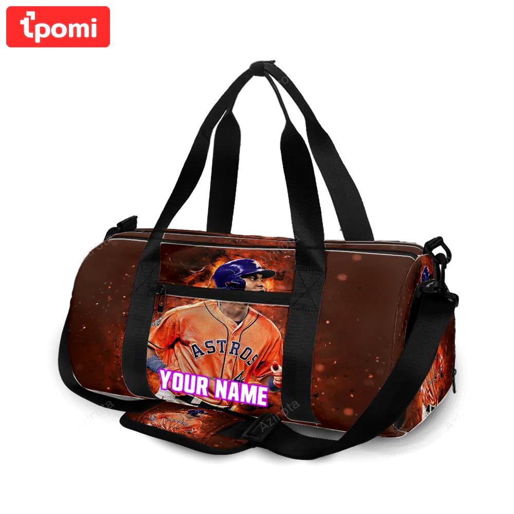 Houston astros yordan alvarez personalized name travel bag gym bag 42 Travel Bag