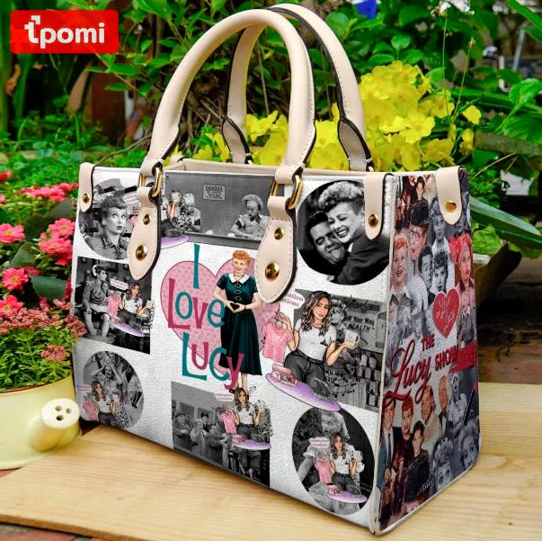 I love lucy 3 leather handbag gift for women 4194 Women Leather Hand Bag