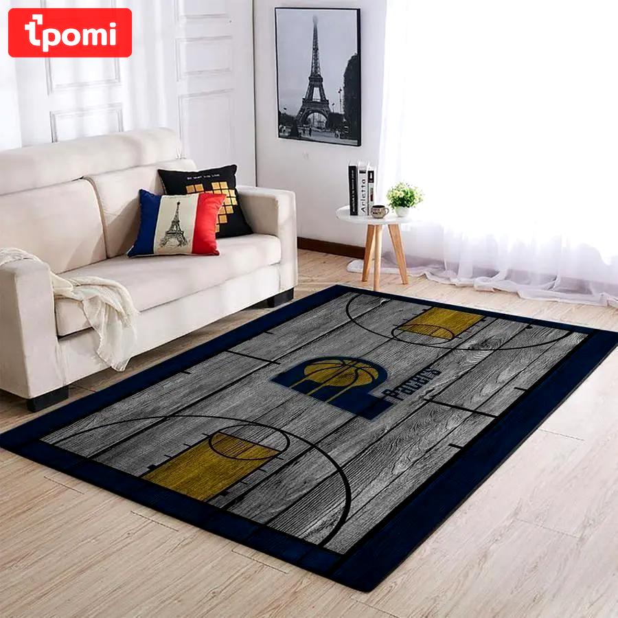 Indiana pacers area rug nba carpet living room rug regtangle carpet v4612 Rectangle Rug