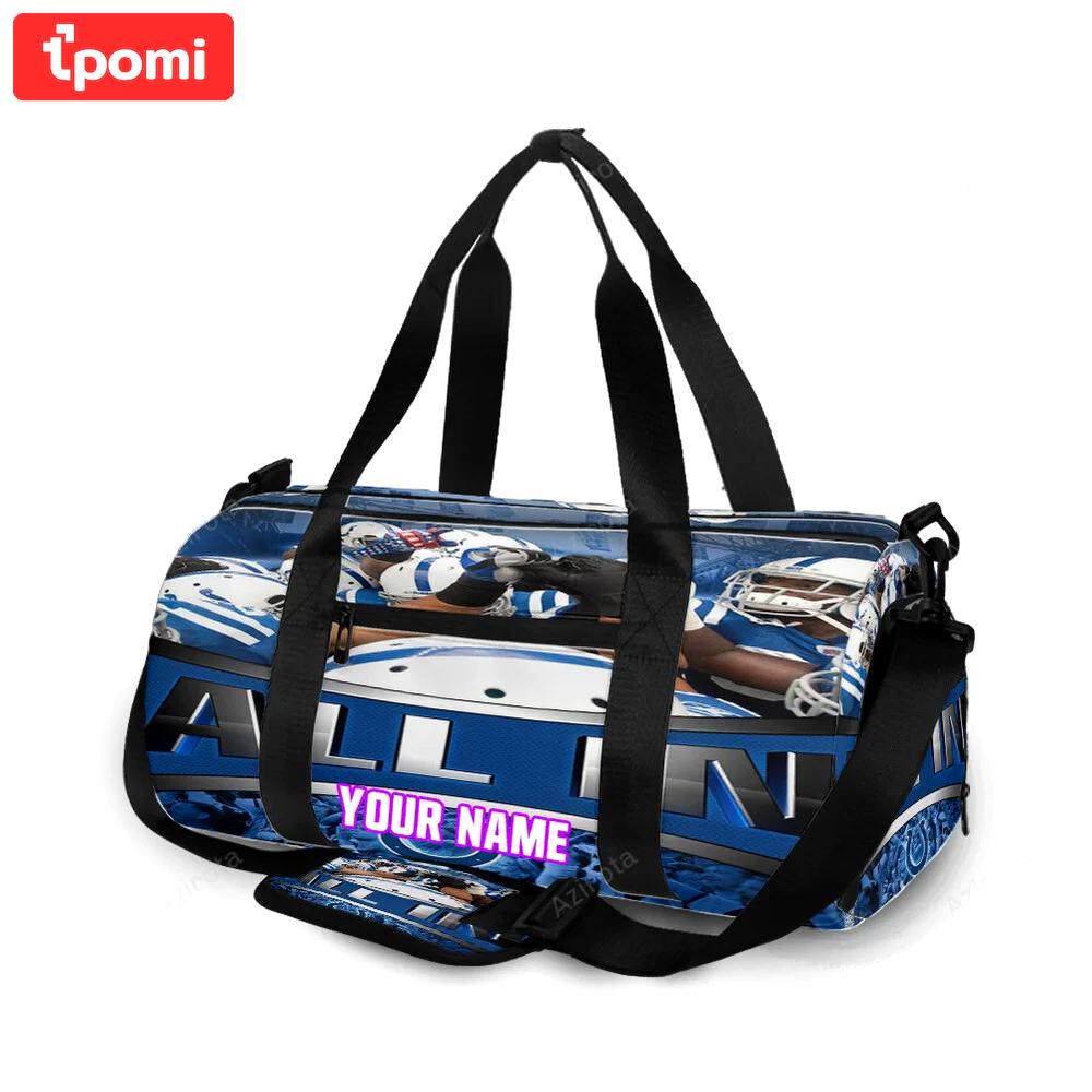 Indianapolis colts all in players personalized name travel bag gym bag 884 Travel Bag