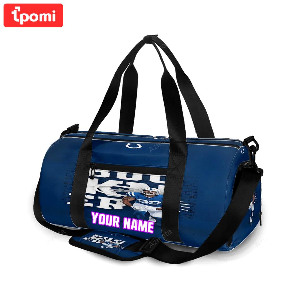 Indianapolis colts deforest buckner1 personalized name travel bag gym bag 166 Travel Bag