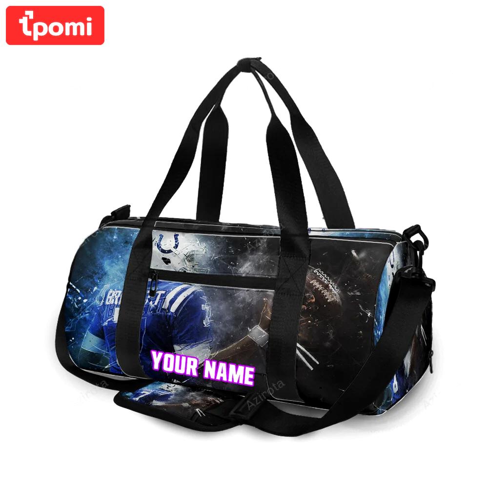 Indianapolis colts jacoby brissett1 personalized name travel bag gym bag 2019 Travel Bag