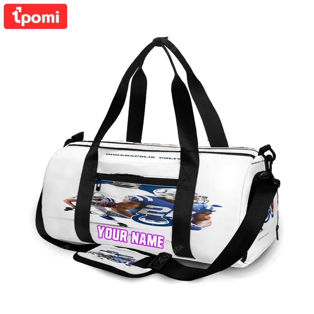 Indianapolis colts jonathan taylor2 personalized name travel bag gym bag 949 Travel Bag