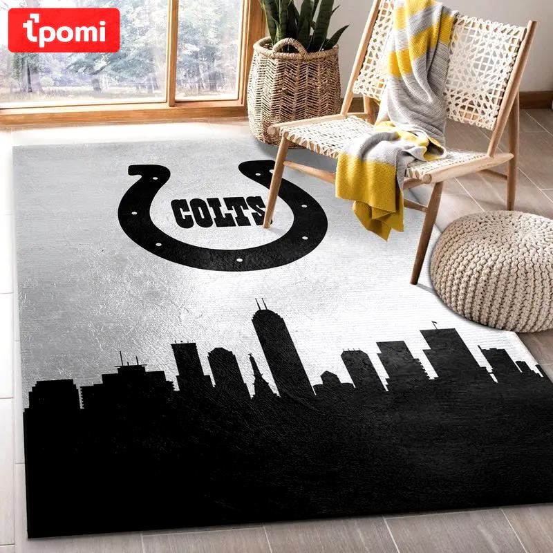 Indianapolis colts nfl 4 living room and bed room rug rug regtangle carpet Rectangle Rug