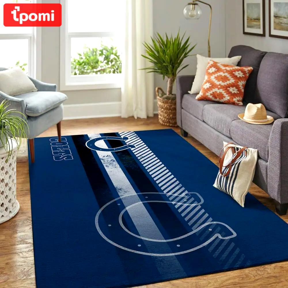 Indianapolis colts nfl living room carpet sports rug regtangle carpet Rectangle Rug