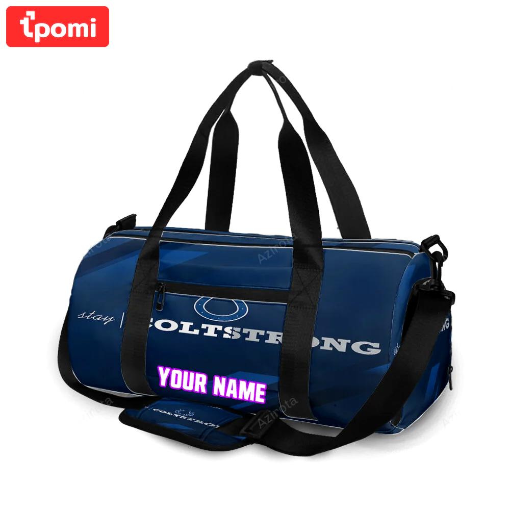 Indianapolis colts stay coltstrong personalized name travel bag gym bag 2127 Travel Bag