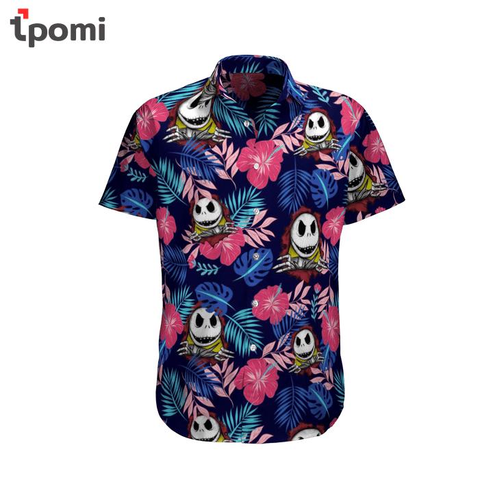 Jack skellington hawaiian shirt  nightmare before christmas hawaiian shirt for women men Hawaii Shirt Shorts & Flip Flops