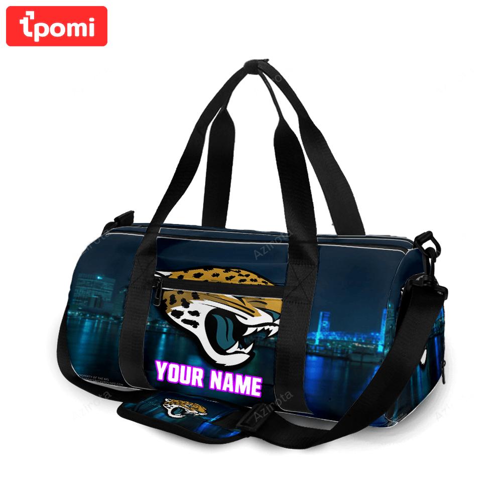 Jacksonville jaguars emblem city personalized name travel bag gym bag 260 Travel Bag