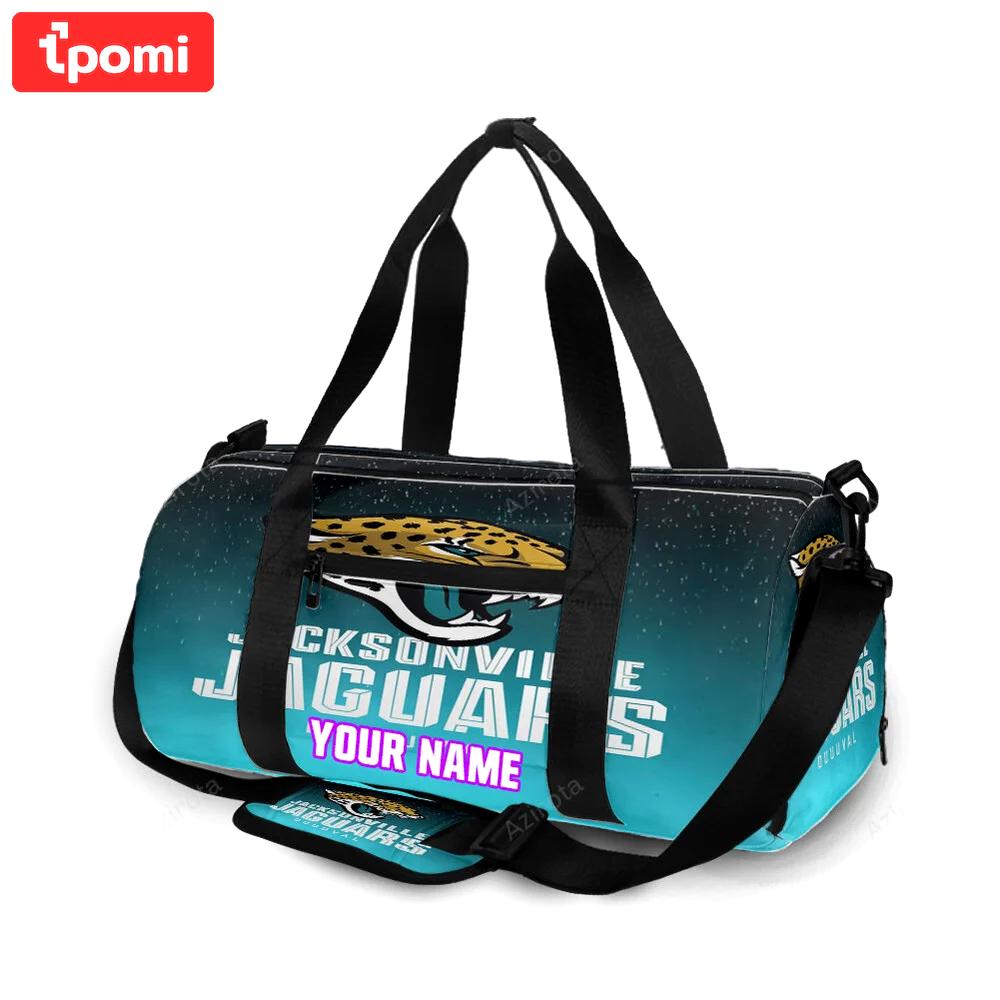Jacksonville jaguars emblem v5 personalized name travel bag gym bag 1879 Travel Bag