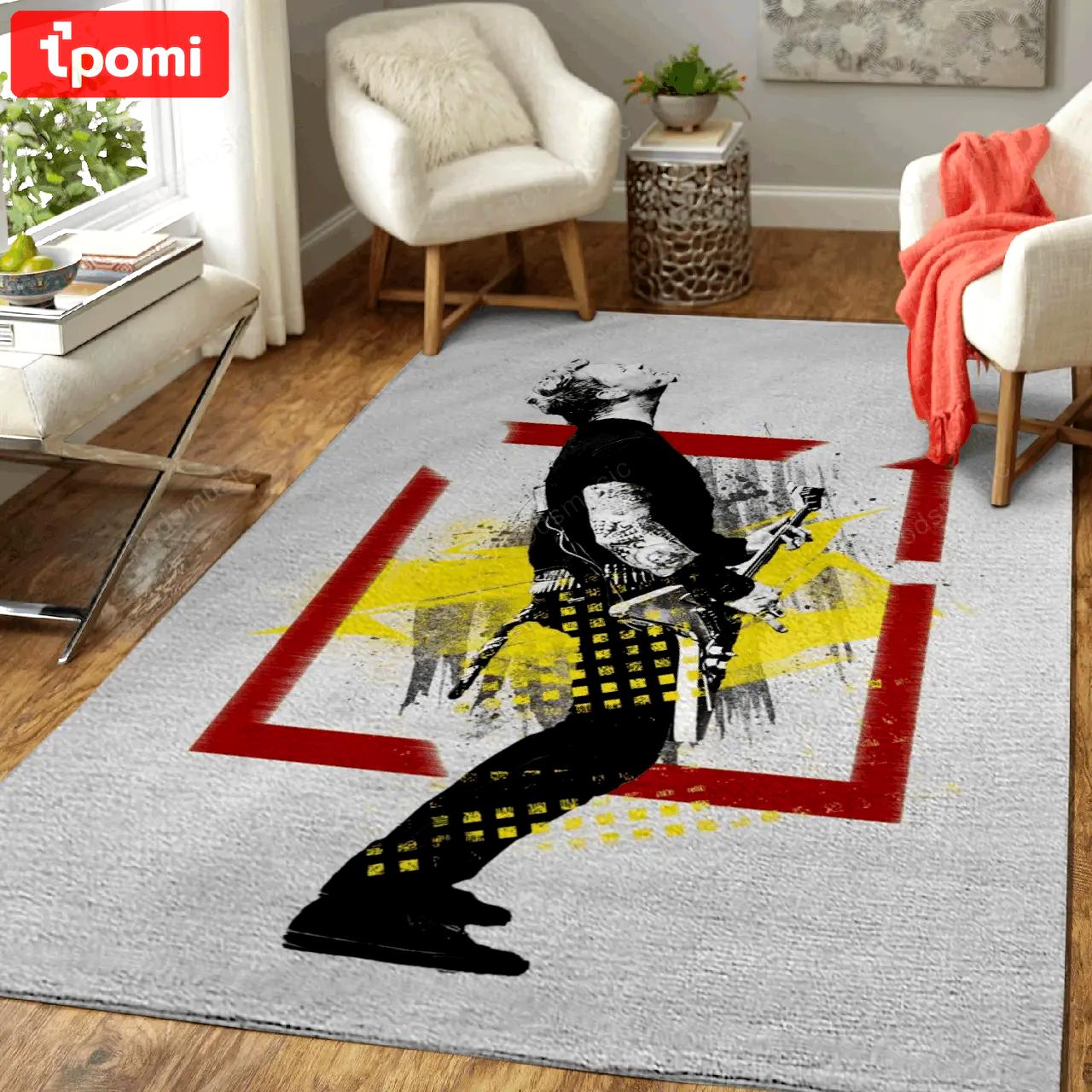James hetfield guitar solo music art for fans area rug living room carpet rug regtangle carpet floor decor home decor Rectangle Rug