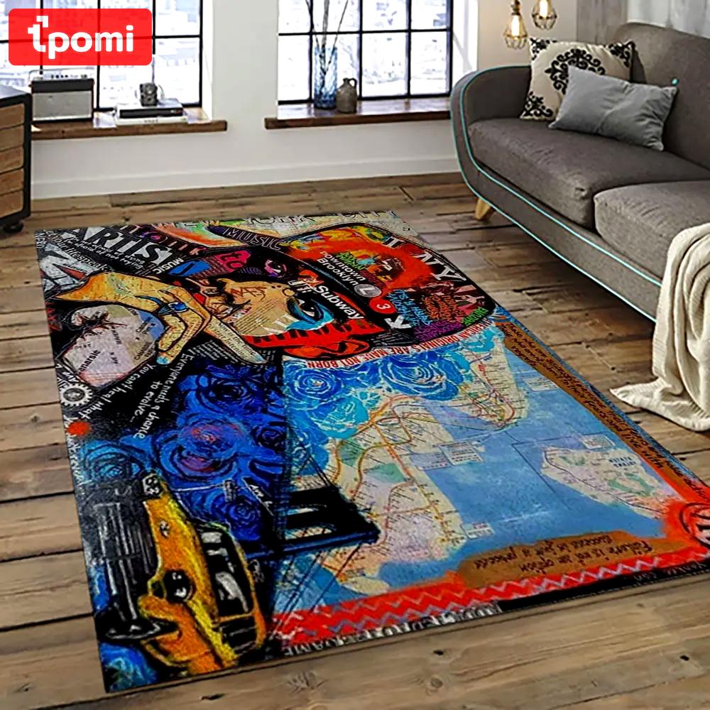 Jay-z rapper hiphop music retangle carpet area rug home decor best gift for fan and friends jz4 Rectangle Rug