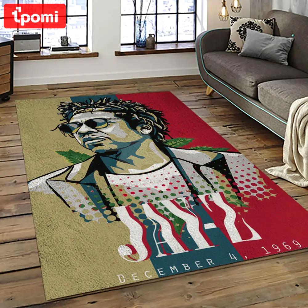 Jay-z rapper hiphop music retangle carpet area rug home decor best gift for fan and friends jz6 Rectangle Rug