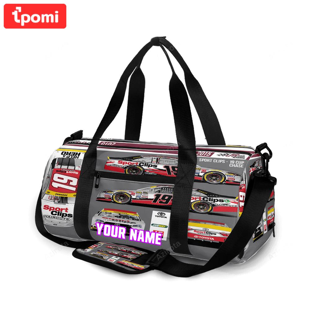 Joe gibbs racing car14 personalized name travel bag gym bag 139 Travel Bag