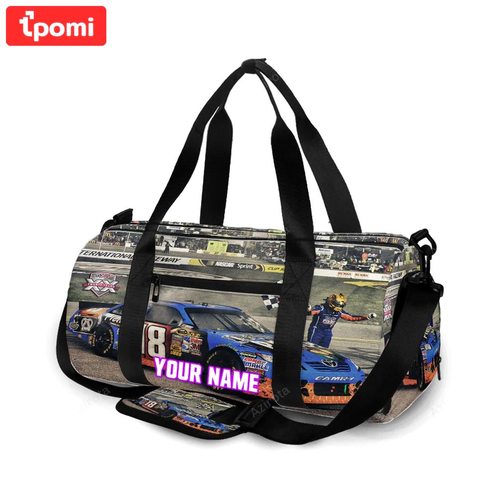 Joe gibbs racing car9 personalized name travel bag gym bag 1866 Travel Bag