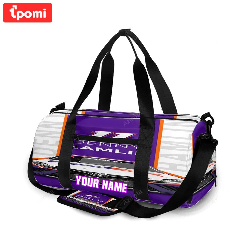 Joe gibbs racing denny hamlin1 personalized name travel bag gym bag 826 Travel Bag
