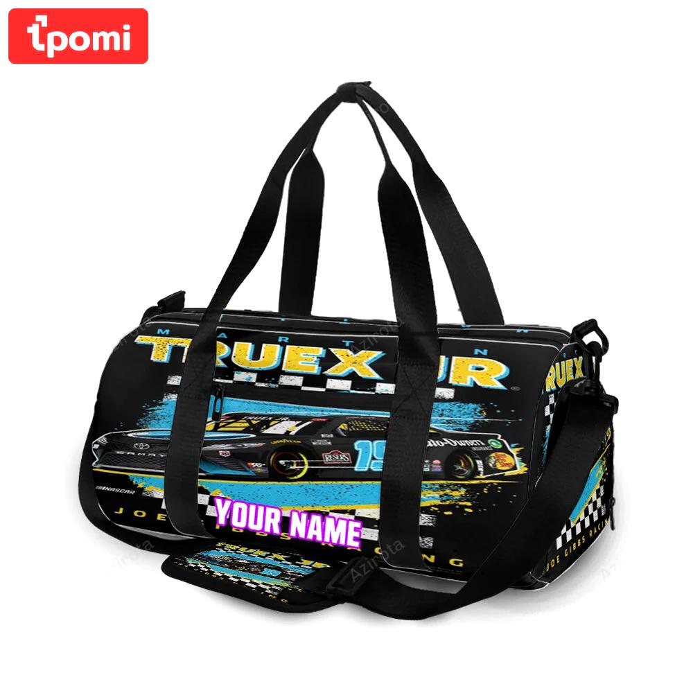 Joe gibbs racing martin truex jr5 personalized name travel bag gym bag 2125 Travel Bag