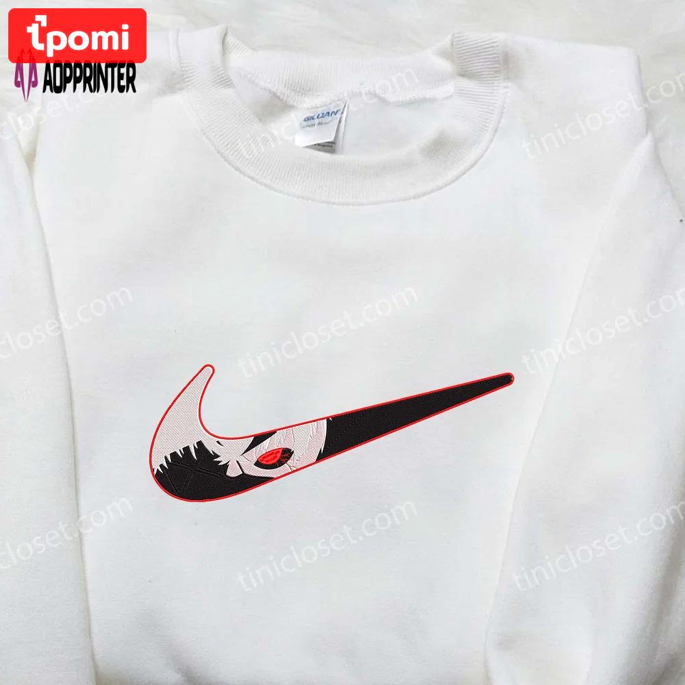 Kaneki ken nike embroidered shirt: tokyo ghoul anime x nike shirt Embroidered Shirt