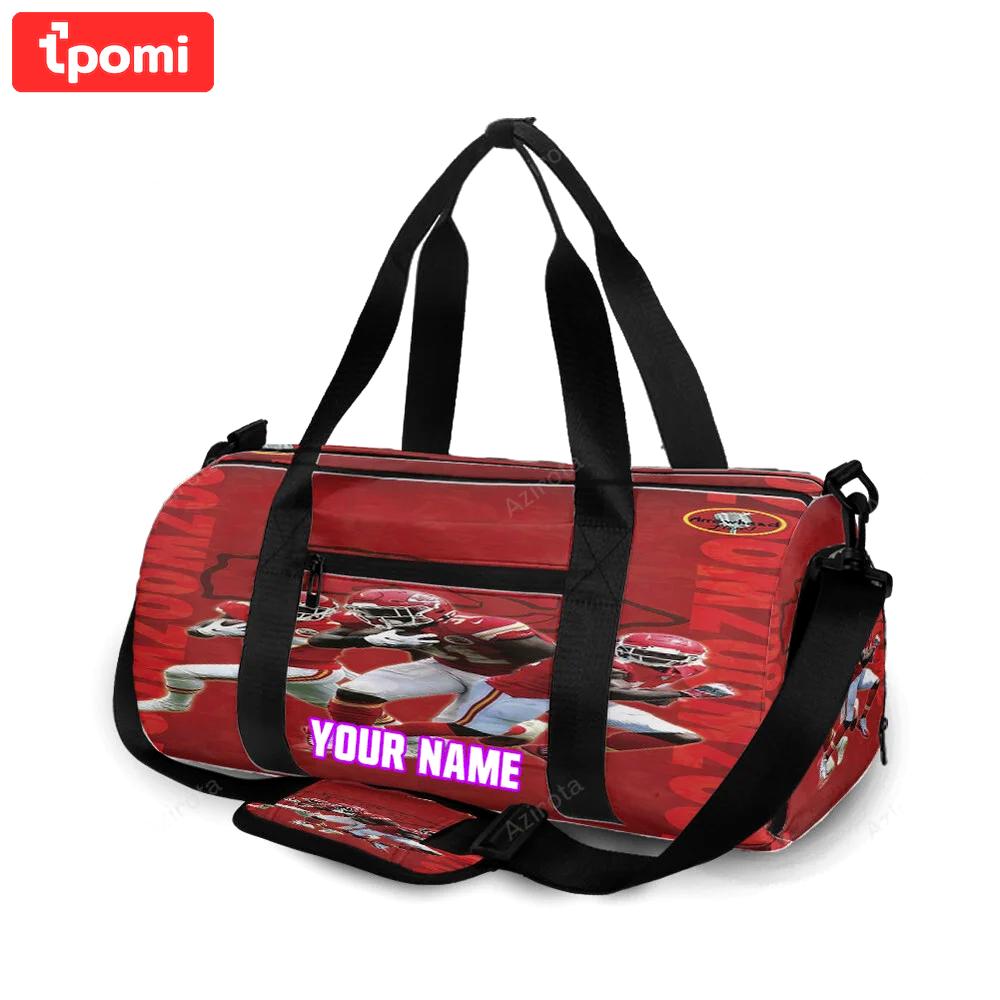 Kansas city chiefs team v7 personalized name travel bag gym bag 1877 Travel Bag